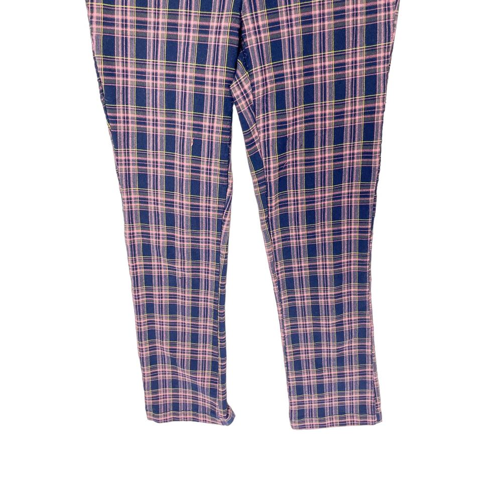 Urban Outfitters Plaid Retro High Rise Pants Pink Blue Boho 90s Preppy - Picture 4 of 7
